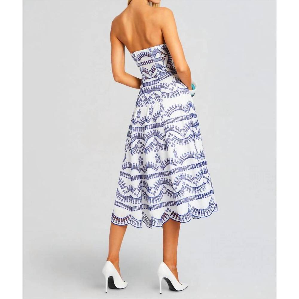 NEW CHARO RUIZ galik midi dress in klein blue - Picture 2 of 4
